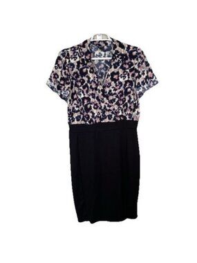 Torrid At The Knee Ponte Studio Crepe Bodycon Black With Floral Top Size 1 1X